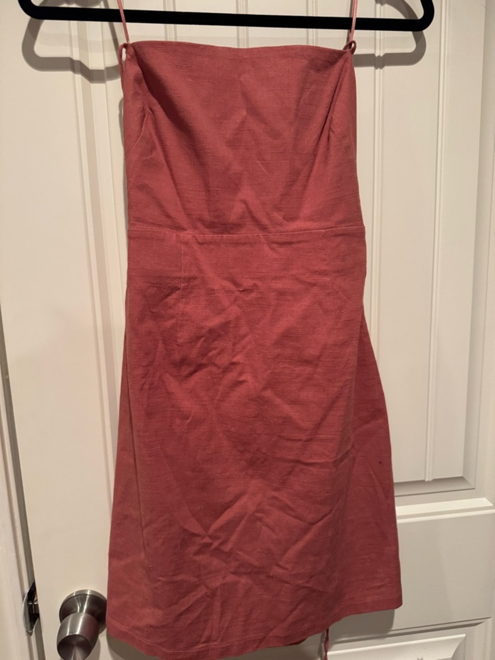 NWT Astr Thin / Spaghetti Strap A-Line Linen Dusty Rose Dress